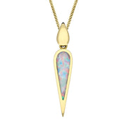 00028658 18ct Yellow Gold Opal Toscana Pear Drop Necklace, P1612C