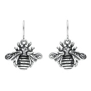 Sterling Silver Bee Hook Drop Earrings E2451