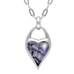 Sterling Silver Blue John Heart Carrier Two Piece Set P2713 E2015