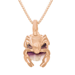 18ct Rose Gold Blue John Zodiac Scorpio 10mm Bead Pendant, P3618.