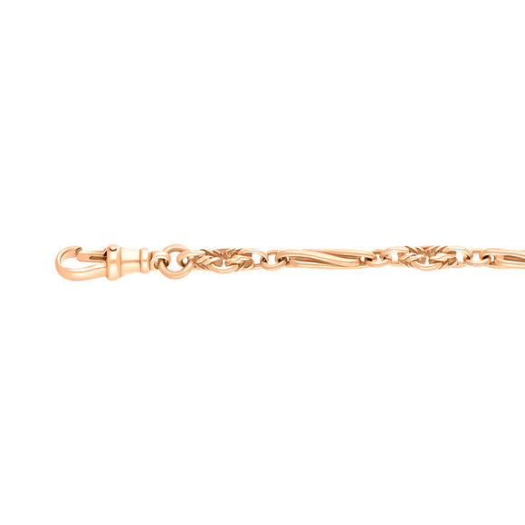 18ct Rose Gold Twist Byzantine Handmade Bracelet