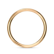 18ct Rose Gold Jet King's Coronatioin Hallmark 3mm Ring R1193_3