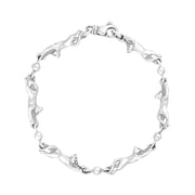 18ct White Gold Cat Handmade Bracelet C094BR