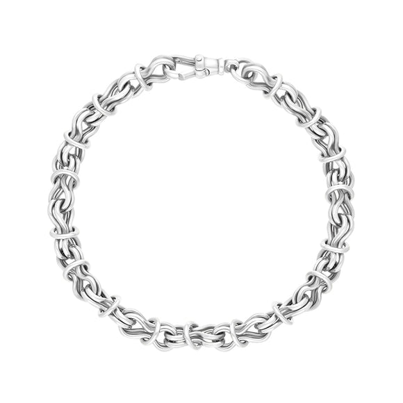18ct White Gold Multi Link Handmade Bracelet C063BR