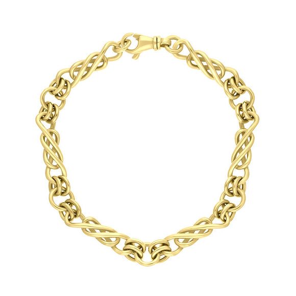18ct Yellow Gold Celtic Twist Handmade Bracelet C124BR