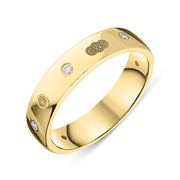 18ct Yellow Gold 0.15ct Diamond King's Coronation Hallmark 5mm Ring R1193_5 CFH