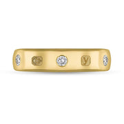 18ct Yellow Gold 0.15ct Diamond King's Coronation Hallmark 5mm Ring R1193_5 CFH