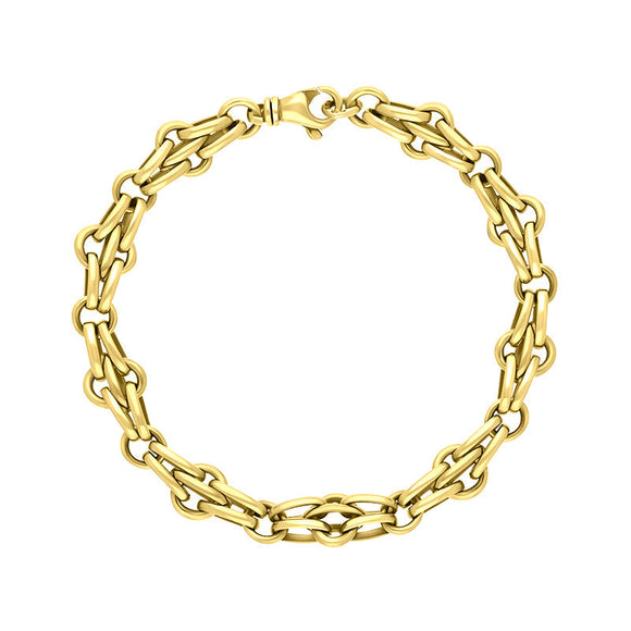 18ct Yellow Gold Multi Link Cable Chain Bracelet C064BR