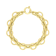 18ct Yellow Gold Round Link Handmade Bracelet C145BR