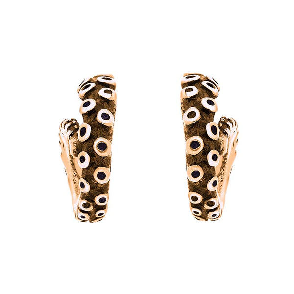 18ct Rose Gold Tentacle Curl Stud Earrings, E2461