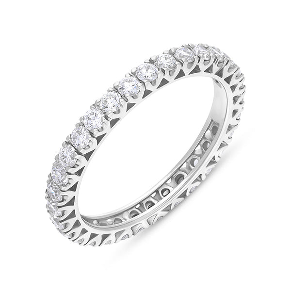 18ct White Gold 1.01ct 30 Stone Diamond Full Eternity Ring