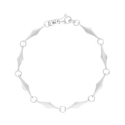 18ct White Gold Rhombus Handmade Bracelet C031BR