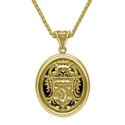 18ct Yellow Gold Whitby Jet Commemorative Dracula Necklace, P1974.