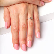 18ct Yellow Gold Blue John Diamond Round Cluster Ring, R1007.