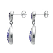 Sterling Silver Blue John Double Pear Drop Two Piece Set