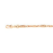 9ct Rose Gold Twist Byzantine Handmade Bracelet