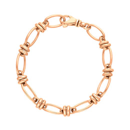 9ct Rose Gold Handmade Cable Chain Bracelet C054BR