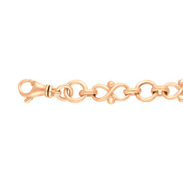 9ct Rose Gold Infinity Link Handmade Bracelet