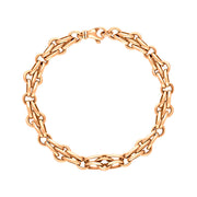 9ct Rose Gold Multi Link Cable Chain Bracelet C064BR