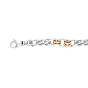 9ct Rose Gold Sterling Silver Celtic Twist Handmade Bracelet