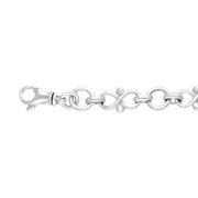 9ct White Gold Infinity Link Handmade Bracelet