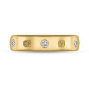 9ct Yellow Gold 0.15ct Diamond King's Coronation Hallmark 5mm Ring R1193_5 CFH