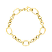 9ct Yellow Gold Double Link Handmade Bracelet C057BR