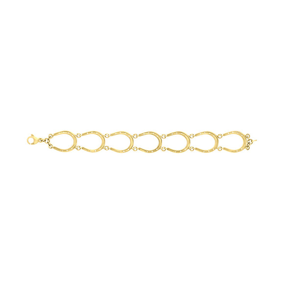 9ct Yellow Gold Horseshoe Handmade Bracelet