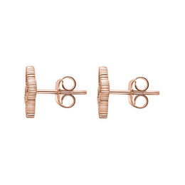 9ct Rose Gold Malachite Eden Marquise Flower Stud Earrings