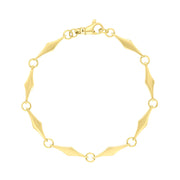 9ct Yellow Gold Rhombus Handmade Bracelet C031BR