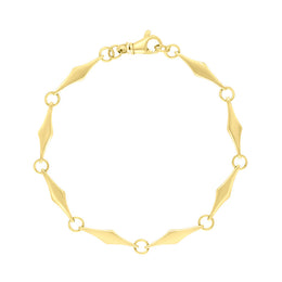 9ct Yellow Gold Rhombus Handmade Bracelet C031BR