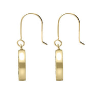 9ct Yellow Gold Lapis Lazuli Round Large Tree of Life Leaves Drop Earrings, E2427