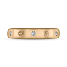 9ct Rose Gold Diamond King's Coronation Hallmark 4mm Ring  R1193_4