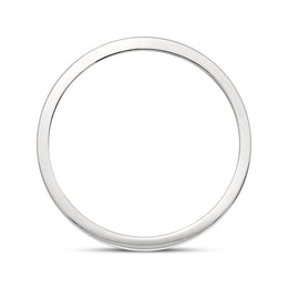 9ct White Gold Diamond Jet King's Coronation Hallmark Princess Cut 6mm Ring R1199_6 CFH