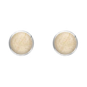 C W Sellors Sterling Silver Coquina 5mm Classic Small Round Stud Earrings, E002.