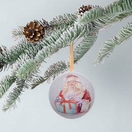 Christmas Wishes Santa Gift Presentation Bauble, BBL9_2