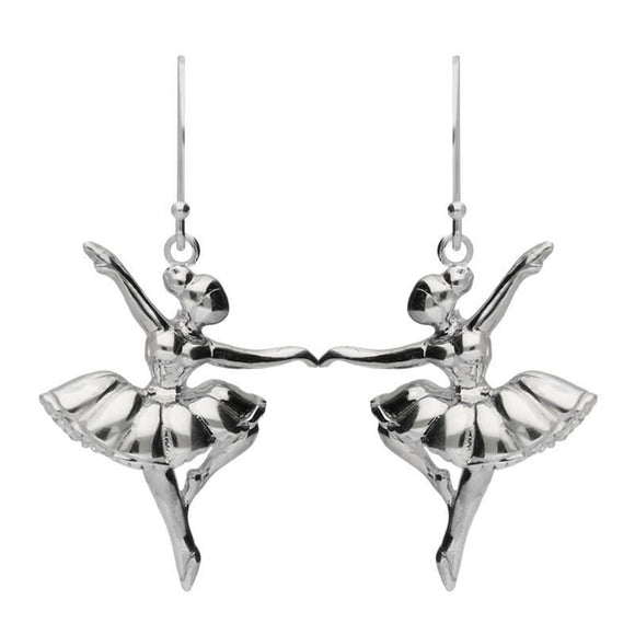 Sterling Silver Ballerina Passe Hook Drop Earrings E2233