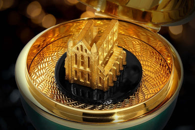 Faberge 18ct Yellow Gold Vermeil Whitby Jet Diamond Objet Limited Edition 1387DA2524