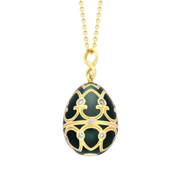 Faberge Palais Tsarskoye Selo Yellow Gold Locket With Whitby Jet Surprise Limited Edition Locket 1386FP2519
