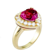 Picchiotti 3.04ct Pink Tourmaline Diamond Heart Shaped Ring, R780.