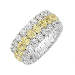 Picchiotti Xpandable 18ct White Gold 10.21ct Yellow Diamond Eternity Ring, RE59.