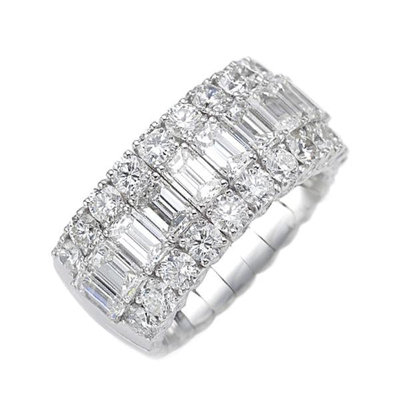 Picchiotti Xpandable 18ct White Gold 4.85ct Diamond Half Eternity Ring, RF14.