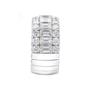 Picchiotti Xpandable 18ct White Gold 4.85ct Diamond Half Eternity Ring, RF14.