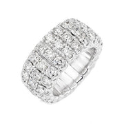 Picchiotti Xpandable 18ct White Gold 5.57ct Diamond Three Band Eternity Ring, RD50.