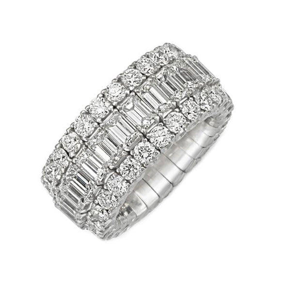 Picchiotti Xpandable 18ct White Gold 8.64ct Diamond Eternity Ring, RE33.