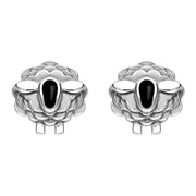 Sterling Silver Whitby Jet Sheep Two Piece Set, S205