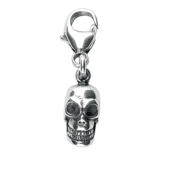 Sterling Silver Skull Clip Charm G644