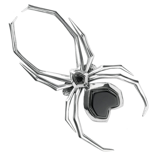 Silver Whitby Jet Large Spider R726