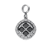 Silver Whitby Jet Tubed Whitby Abbey Charm G733