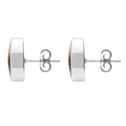 Sterling Silver Blue John Oval Stud Earrings E098